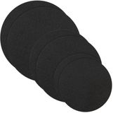 Merkloos 6 Pièces Dessous de Verre Rond en Feutre - Lavable - Dessous de Verre pour Verres et Tasses - Noir