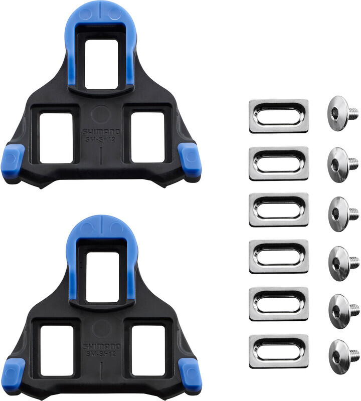 Shimano Shimano SM-SH12 Schoenplaten Set voor SPD-SL pedalen, zwart/blauw