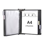 Tarifold Wandset Metaal met 10 PVC Systeemtassen Zwart