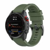 By Qubix - Siliconen sportbandje - 20mm Quickfit - Leger groen - Geschikt voor Garmin Fenix 8 - 43mm