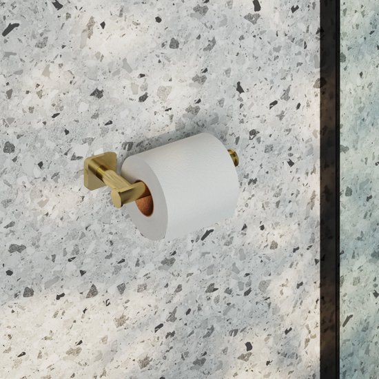 Hotbath Gal Toiletrolhouder Geborsteld Messing PVD GLA04BBP