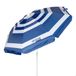 AKTIVE 62234 Parasol de plage, pliable, style nautique, rayé, Ø 180, avec revêtement argenté et protection UV50