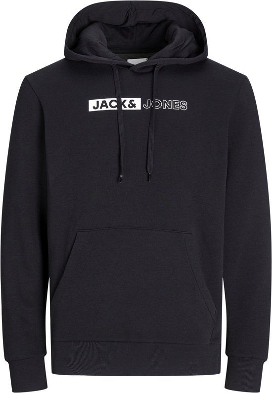 JACK & JONES PLUS JJECORP LOGO SWEAT HOODIE - Black - Men - Size 3XL