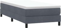 vidaXL Boxspring zonder matras fluweel donkergrijs 90x210 cm