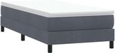 vidaXL Boxspring zonder matras fluweel donkergrijs 90x210 cm