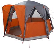 vidaXL Cabin Tent 3-Person Grey and Orange