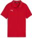 Puma Damespoloshirt TeamGoal Casuals Longsleeve Polo Wmn 658607 - Rood/Wit - Maat XL