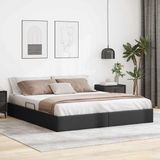 vidaXL Opbergbed met opbergruimte, zwart, 183 x 213 cm, kunstleer