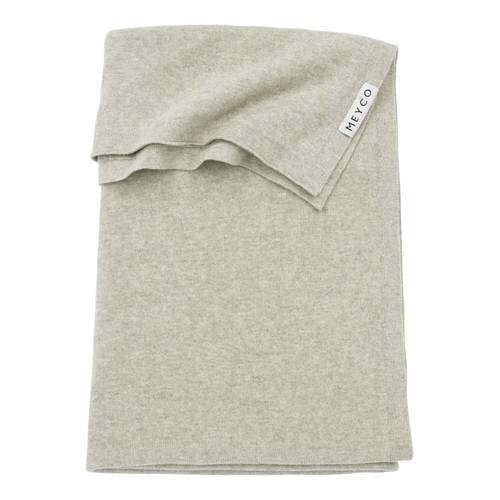 Meyco Meyco baby wiegdeken Knit Basic 75x100 cm Sand Melange