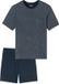 Schiesser Pyjama kort - Comfort Essentials - Heren shortama - nachtblauw
