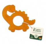 GRÜNSPECHT Biologische bijtring van natuurlijk rubber voor kinderziektes baby's, masseert tandvlees, BPA-vrij, zacht, bevordert fijne motoriek, dinosaurus (639-V1)