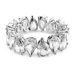 Swarovski Vittore ring, Druppelslijpvorm, Wit, Rodium toplaag