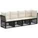 Maison Exclusive - Salon de jardin, 4 pièces, modèle 4 places, couleur noire, en résine tressée (poly-rattan)