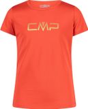 CMP Meisjes-T-shirt, 12 jaar, Polyester, Kort, Korte mouw, Ronde hals, Rood