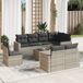Maison Exclusive - Ensemble de meubles de jardin 9 pièces avec canapé et coussins, gris clair, en polyrotin
