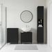 Maison Exclusive - Ensemble de meubles de salle de bain 3 pièces, modèle ZWOLLE, couleur noire