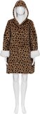 Atmosphera Fleece Blanket with Sleeves - Hoodie Blanket - TV Blanket - Leopard