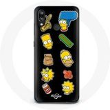 Maniacase Hoesje voor Huawei P20 Lite The Simpsons zwarte achtergrond stickers