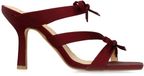 Sacha - Femme - Sandales à talon bordeaux avec nœuds - Taille 37