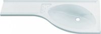 Berger Comet Hoekwastafel met Planchet Links Uni Wit Polystyreen Modern