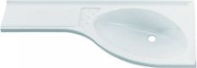 Berger Comet Hoekwastafel met Planchet Links Uni Wit Polystyreen Modern