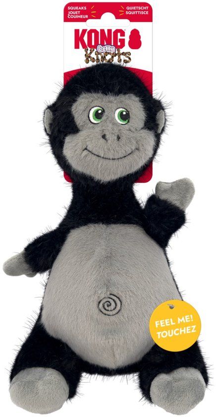 Kong Knots Belly Gorilla - Knuffel - Zwart M/L
