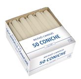Cera di Giorgio Risthø Kaarsen, conische kaarshouder, was, crème, 2,2 x 21 cm, 50 stuks