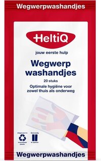HeltiQ Wegwerpwashandjes 20 stuks - 15 x 23 cm - Wit