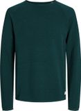 JACK&JONES JJEHILL KNIT CREW NECK NOOS Heren Trui - Deep Teal - Maat S