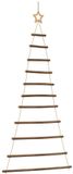 vidaXL Hangende kerstboom met topster 74x150 cm natuurlijke tak