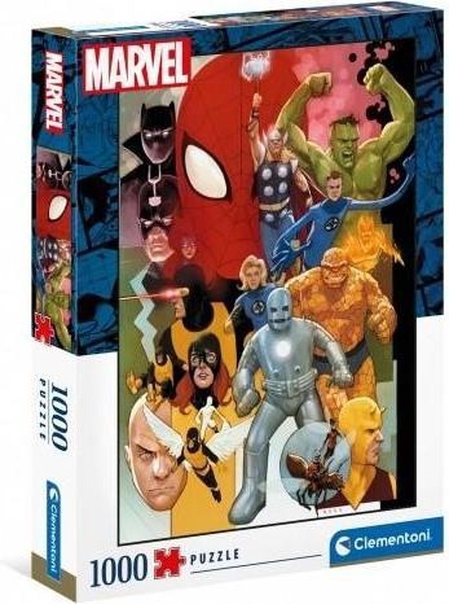 Clementoni High Quality Collection-Marvel 80-puzzel voor volwassenen, 1000 stukjes, Made in Italy, meerkleurig, 39612