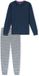 SCHIESSER Pyjama lang Dames Gestreept deep blue 100% Katoen