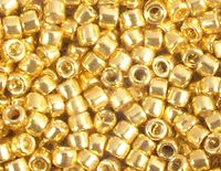 Japanse Treasure-cilinderkralen, verzinkt, verguld, 3,3 mm, 8/0, 100 g