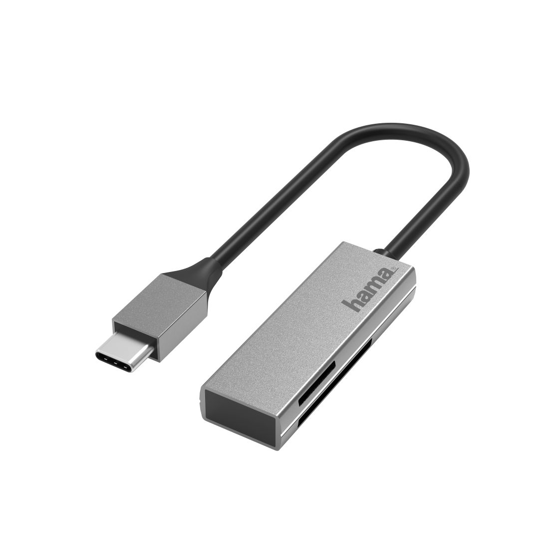 Hama USB-C Card Reader - USB 3.2 Gen 1 - SD/microSD - Silver