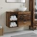 Maison Exclusive - Ensemble de deux armoires de salle de bain en bois de récupération, dimensions : 79,5 x 35 x 80 cm
