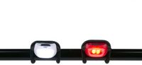 Dunlop Light Set LED 2pc - Fietsverlichtingsset met Voorlicht en Achterlicht - Kunststof - Rood/Wit