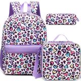 Omgoods - Sac à dos pour fille, trousse et boîte à lunch