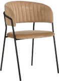 Mica Decorations Moony Eetkamerstoel - Velvet - Beige
