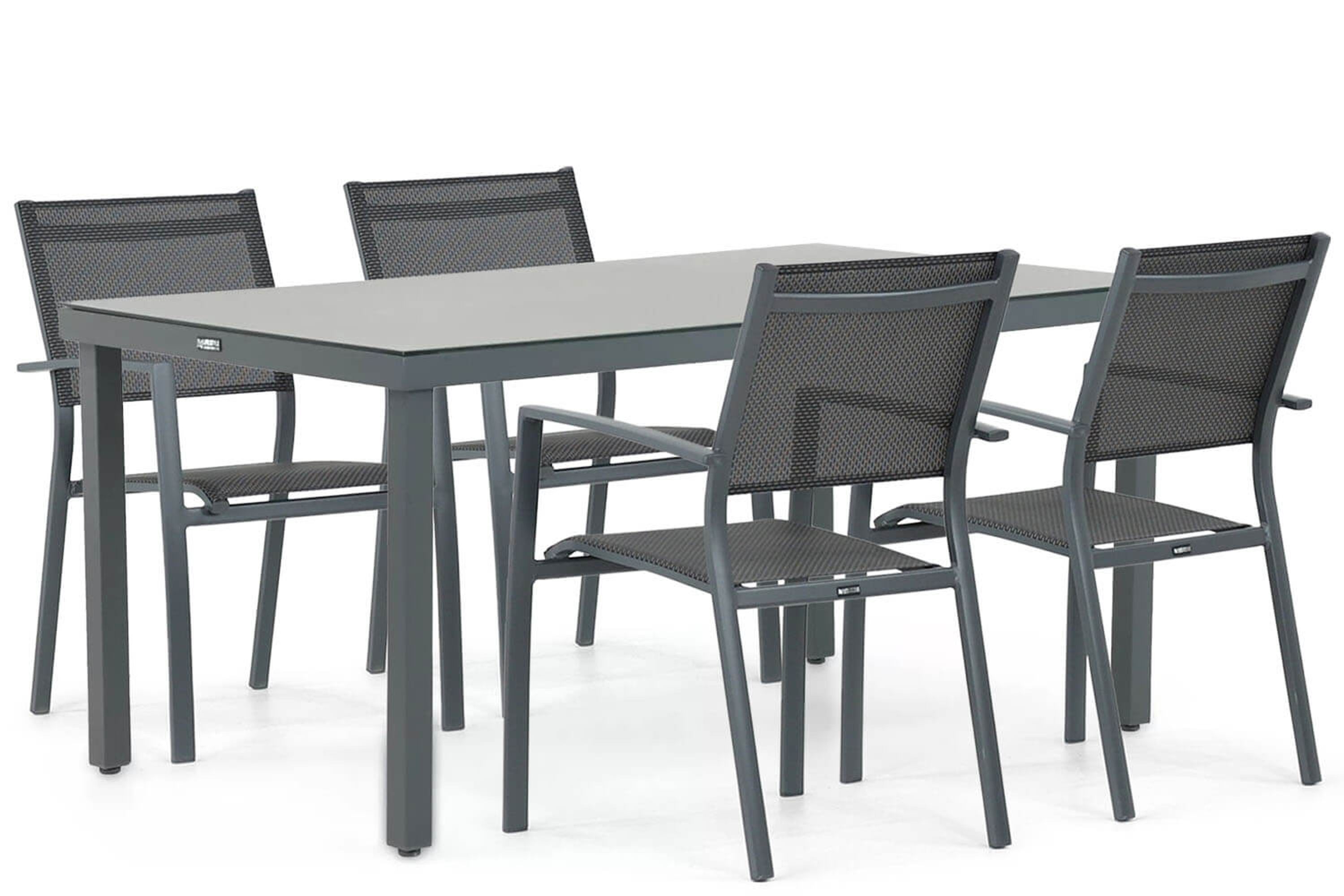 Lifestyle Garden Furniture Lifestyle Sella/Porto 160 cm dining tuinset 5-delig