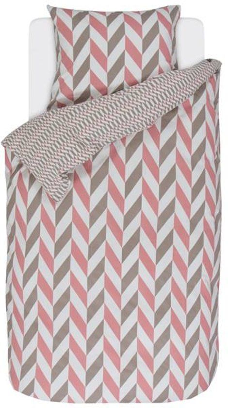 Esprit Criss Cross Dekbedovertrek Eenpersoons 140x200/220 cm + 1 kussensloop 60x70 cm - Pink