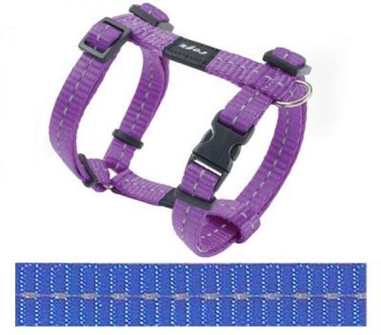 ROGZ FOR DOGS Nitelife Hondentuig - Blauw - 11 mm x 20-36 cm