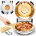 Nutrichef Elektrische Pizzaoven - 30 cm - 1200 Watt - Tot 425°C - Wit