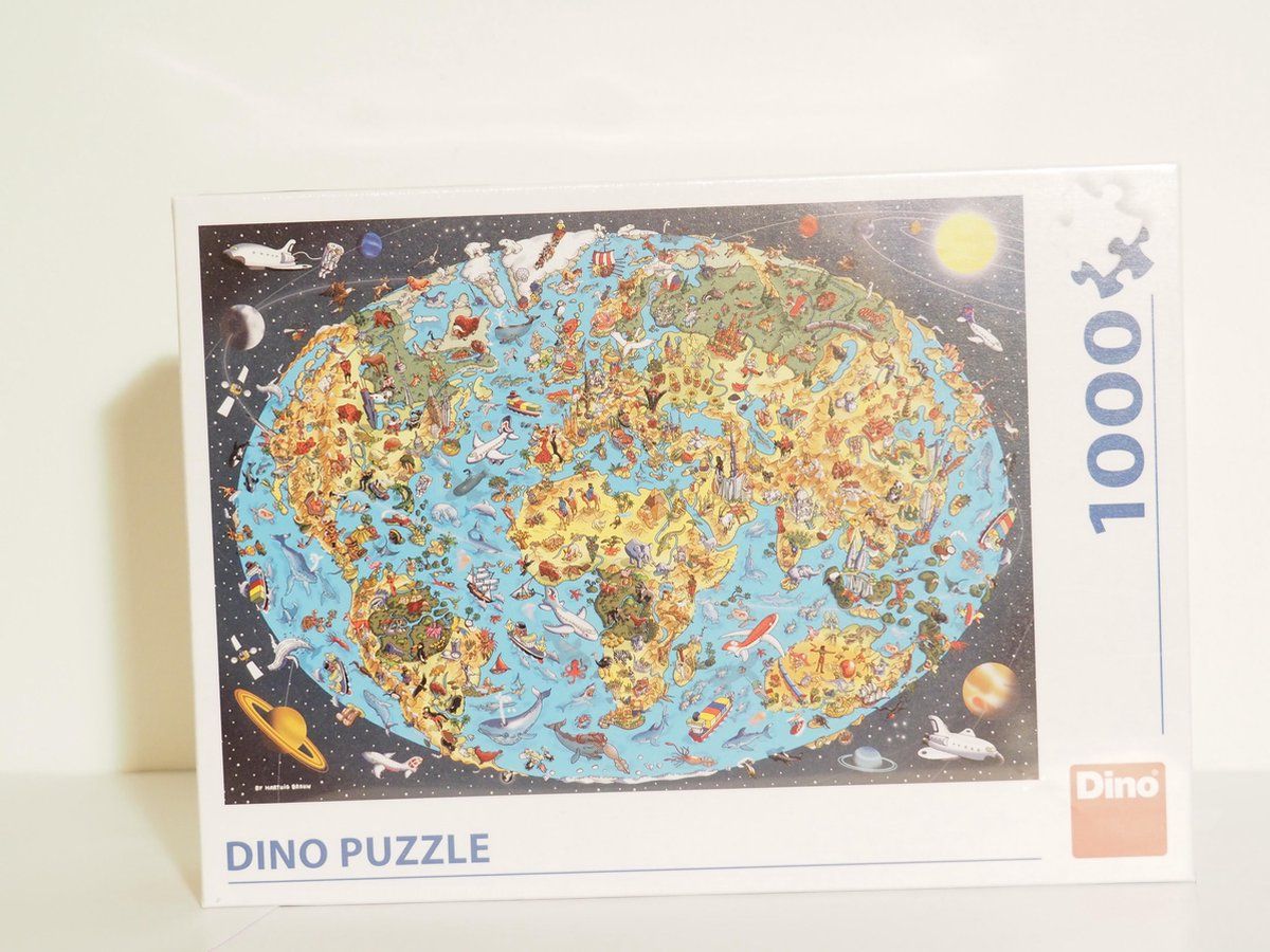 Dino Toys Dino puzzel de werels 1000 stukjes