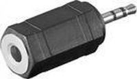 Microconnect Adapter 2.5mm - 3.5mm M-F Zwart