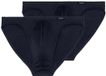 HOM Heren slip / onderbroek 2 pack Premium Cotton donkerblauw
