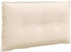 vidaXL Rugkussen Beige Microvezel Stof 80 x 50 cm