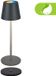 B.K.Licht BRILONER Cilano - Oplaadbare RGBW Tafellamp - snoerloze lamp - dimbaar - voor buiten en binnen - met oplaadstation - 36 x Ø10.5 cm - antraciet
