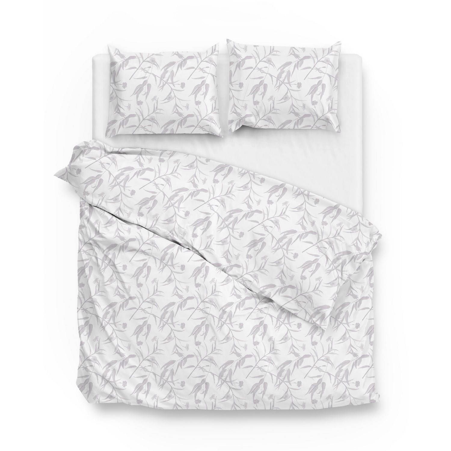Zo!Home dekbedovertrekset katoen satijn fiori di - white 260x200/220cm