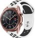 Strap-it Bracelet de montre connectée en silicone - Convient pour Samsung Galaxy Watch 3 41mm - Blanc/Noir