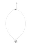 Gaya Necklace Zilver Kristal Transparant Koper 47 cm